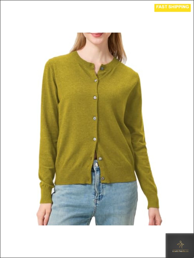 Lightweight Cardigan Sweater Button Down Long Sleeve Knit Summer Spring